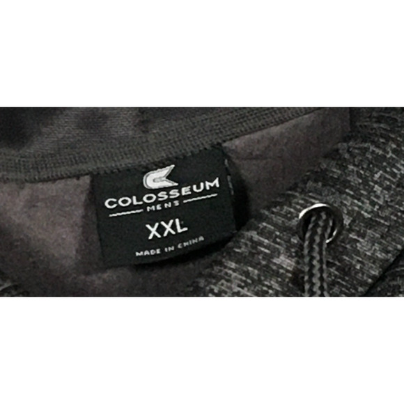 Colosseum Arkansas Razorbacks Hoodie 2XL Heathered Charcoal Pullover Sweatshirt - Picture 7 of 9